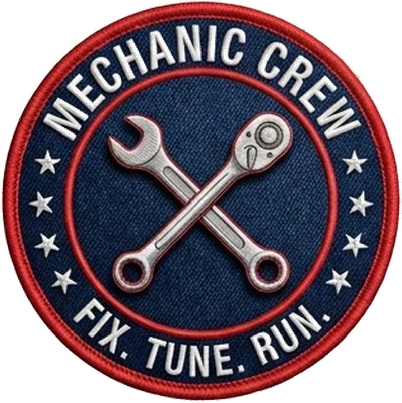 TAKING BACK AMERICA MECHANICS T-SHIRT | PATRIOTIC FLAG, MECHANICS EMBLEM — Front patch